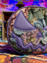 Load image into Gallery viewer, Hand Crafted : Mean Face Floral Tapestry bag - Lilac
