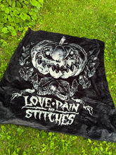 Load image into Gallery viewer, Love Pain and Stitches Fleece Blanket