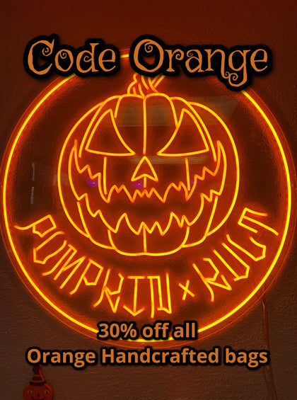 CODE ORANGE 30% off Orange Handcrafted bags
