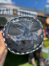 Load image into Gallery viewer, Hand Crafted : Mean Face clear Concert bag with Checkered piping