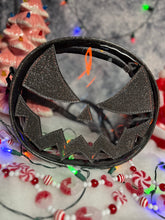 Load image into Gallery viewer, Hand Crafted : Mean Face clear Concert bag with dark Grey Glitter face