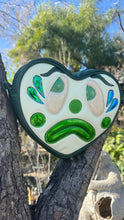 Load image into Gallery viewer, Pre order Hand Crafted: Sad Clown Heart Green