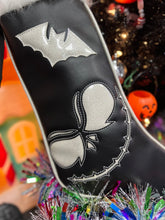 Load image into Gallery viewer, Creepmas Stocking Bundle: White Glitter Jack Stocking