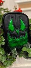 Load image into Gallery viewer, PRE ORDER Handcrafted: Side Bag Black and high shine Green