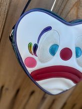 Load image into Gallery viewer, Handcrafted Sad Clown Heart Bag Rainbow - Pre Order