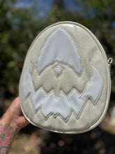 Load image into Gallery viewer, Handcrafted Rotten Egg Oval: white Glitter and patent white
