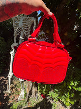 Load image into Gallery viewer, Handcrafted Mini Crimson Web handbag