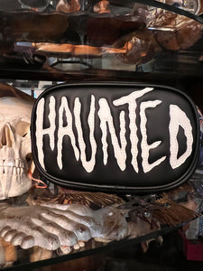 Pre Order Hand Crafted : Small square Haunted Bag Black and Glow in the Dark-6/17