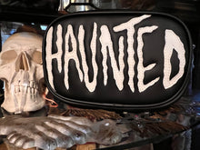 Load image into Gallery viewer, Hand Crafted : Small square Haunted Bag Black and Glow in the Dark