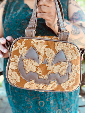 Handcrafted Mini Happy pumpkin Floral Tapestry
