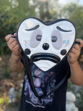 Load image into Gallery viewer, Handcrafted Sad Clown Heart Bag Black and White- Pre Order