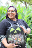 Pumpkin Kult Small Display Backpack -Black and Green Glitter