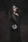 Pumpkin Kult: Bad Baby- Black and White Glitter Pumpkin Bag