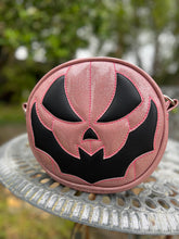 Load image into Gallery viewer, Hand Crafted Bat Mouth: Pink Glitter and Black