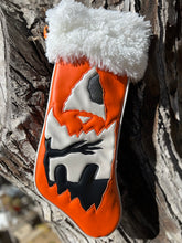 Load image into Gallery viewer, Creepmas Stocking: Orange Graveyard Scene