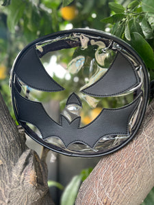 Hand Crafted : Bat Face clear Concert bag with Black vinyl