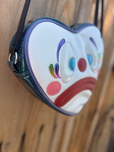 Load image into Gallery viewer, Handcrafted Sad Clown Heart Bag Rainbow - Pre Order
