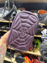 Load image into Gallery viewer, Handcrafted: Side Bag spiderweb Purple
