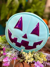 Load image into Gallery viewer, Black Friday Sale Handcrafted Small Happy face Robbins egg blue and glitter purple