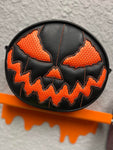 Handcrafted Small Rotten face Black and Orange texture