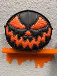 Handcrafted Small Rotten face Black and Orange texture