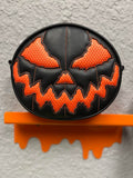 Handcrafted Small Rotten face Black and Orange texture