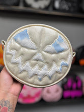 Load image into Gallery viewer, Sale Handcrafted Rotten Baby Small White Glitter and BLue Cow print