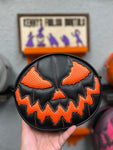 Handcrafted Small Rotten face Black and Orange texture