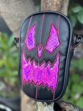 Load image into Gallery viewer, Handcrafted: Side Bag Black with mermaid pink