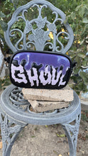 Load image into Gallery viewer, Hand Crafted : Small square Ghoul Bag Black and lavender pastels