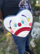 Load image into Gallery viewer, Handcrafted Sad Clown Heart Bag Rainbow - Pre Order