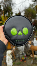 Load image into Gallery viewer, Handcrafted Mini Skull crossbody-Green Glitter