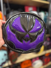 Load image into Gallery viewer, Handcrafted Small Glitter Black with purple glitter  Bat mouth: