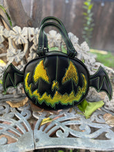 Load image into Gallery viewer, Hand Crafted: Stark Raving with wings Color changing Croc skin Handbag
