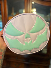 Load image into Gallery viewer, Sale Handcrafted Bat Mouth Bag: Lavender and Robbins egg blue