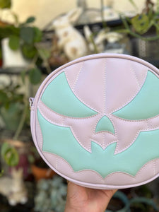 Sale Handcrafted Bat Mouth Bag: Lavender and Robbins egg blue