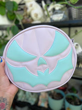 Load image into Gallery viewer, Sale Handcrafted Bat Mouth Bag: Lavender and Robbins egg blue