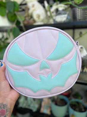 Sale Handcrafted Bat Mouth Bag: Lavender and Robbins egg blue