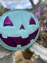 Load image into Gallery viewer, Hand Crafted : Happy face Robbins Egg blue and high shine Purple