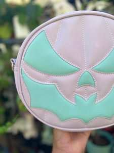 Sale Handcrafted Bat Mouth Bag: Lavender and Robbins egg blue
