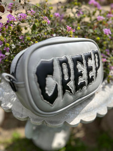Pre order Handcrafted Small CREEP box bag: light grey and Black