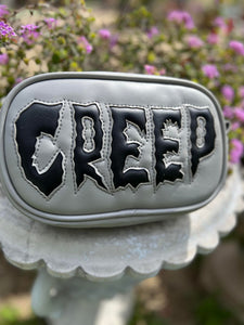 Pre order Handcrafted Small CREEP box bag: light grey and Black
