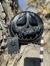 Load image into Gallery viewer, Scratch and Dent Pumpkin Kult: Bad Baby- Black and Black Glitter Pumpkin Bag