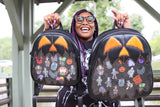 Pumpkin Kult Small Display Backpack -Black and Orange Glitter*