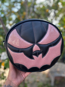 HandCrafted Bat Mouth: Kiwi and Pink Glitter