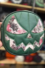 Load image into Gallery viewer, Hand Crafted : Mean Face Green and vintage floral