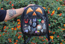 Load image into Gallery viewer, Pumpkin Kult Small Display Backpack -Black and Orange Glitter*