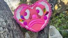 Load image into Gallery viewer, Hand Crafted: Sad Clown Heart- Pink Lace