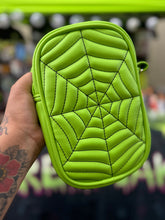 Load image into Gallery viewer, Handcrafted: Side Bag spiderweb Lime Green
