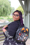 Pumpkin Kult Small Display Backpack -Black and Orange Glitter*